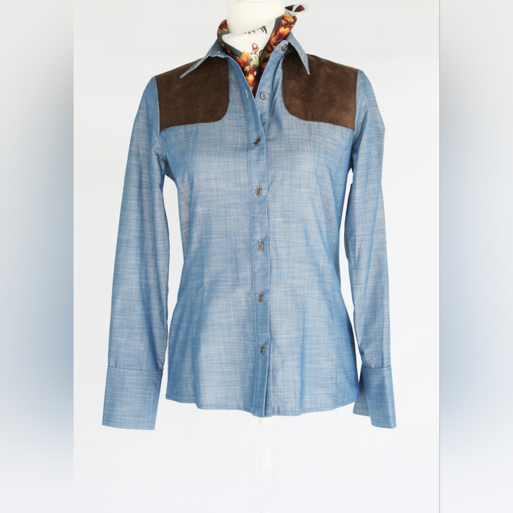 McKenna Quinn Piper Shooting Shirt - Chambray - Small, Size 6